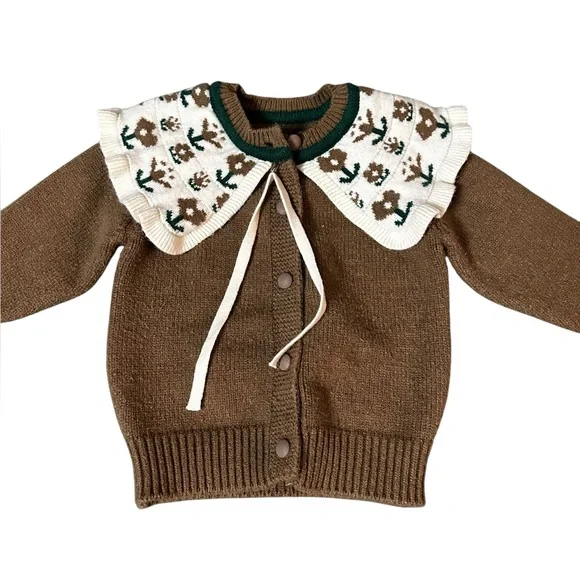 Vintage kids brown sweater, small - Picture 4 of 5
